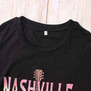 Women's Loose-Fitting Nashville T-Shirt Vintage Leopard Guitar Rock Band Country Pattern Jersey Casual XL Shirts for Summer - Product Image 3