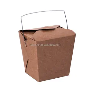 Disposable Chinese Noodle Food Boxes Take Away Pasta Packaging For Noodle Paper Box16oz 26oz 32oz Round Custom Print Noodle Box