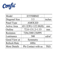 Moniteur portable CONFU 5,5 pouces 720*1080 AMOLED pour Raspberry Pi avec carte pilote MIPI