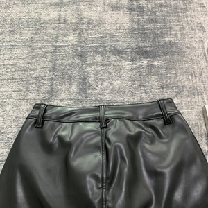 DENIMGUYS Jupes en <span class=keywords><strong>cuir</strong></span> noires pour femmes, de haute qualité, personnalisées, décontractées, avec broderie et patchs, tendance été - Product Image 5