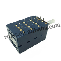 Potentiomètre quadruple à coque bleue RUIST ALPS RK27 A10K20K50K100K pour amplificateur de volume, axe quadruple demi-tige