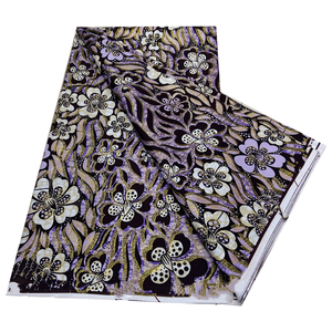 Tissu africain en coton véritable ciré, très populaire, avec pierres, de haute qualité, imprimé Ankara <span class=keywords><strong>doré</strong></span>, pour robe de fête - Product Image 3