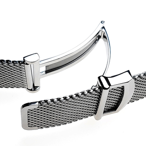 Maxtank Wd085 Modisches Weiches Milanese-Uhrenarmband aus Edelstahl mit Schnellverschluss und Faltschließe, 20mm 22mm - Product Image 4