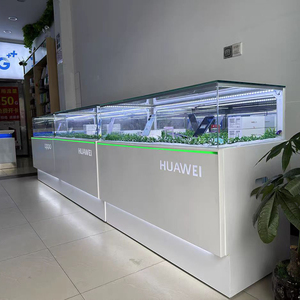 Nhà máy cung cấp kính hiển thị Showcase kim loại đứng Tủ LED chiếu sáng logo kinh nghiệm hiển thị trường hợp truy cập - Product Image 1