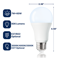 Usine directe ampoule LED Bombillo lumière 4W à 14W gamme E27 AC alimentation ampoule CCT en option ampoule LED utilisation pour résidentiel CE