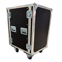 Estuche de Transporte Resistente de 16U para Amplificador, con Ruedas, para Mezcladoras de DJ, Procesadores de Audio, Estudio de Grabación Móvil