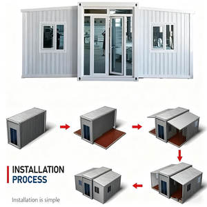 折叠式夹芯板集装箱房-便携式别墅住宅，用于办公酒店现代生活项目 - Product Image 2