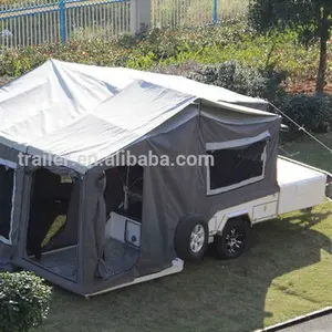 Chất Lượng Cao 7x6ft Úc Off-Road Hard Tầng Rear Folding RV & Campers Trailer Với Lều Và Giường