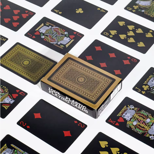 Cartes plaquées de taille de <span class=keywords><strong>poker</strong></span> professionnel-Plastique personnalisé pour les événements de casino et de villégiature Grand jeu de cartes de caractère pour les fêtes - Product Image 6