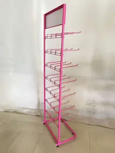 Floor Wire Hook Display Stands For Hanging Items/custom Display Racks Custom Retail Metal Shop Customized Candy Rack Permanent