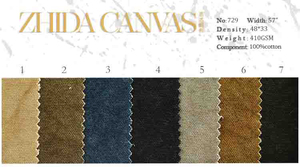 Trung quốc vải nhà máy 12oz tie nhuộm dệt đơn bên dầu sáp vải vải cho sáp vải ba lô - Product Image 6