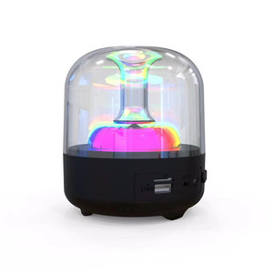 Mini Altavoz Inalámbrico F7 con Luz LED, Cristal Transparente, <span class=keywords><strong>Sonido</strong></span> Envolvente 3D <span class=keywords><strong>para</strong></span> Automóvil, con Micrófono Integrado - Product Image 4