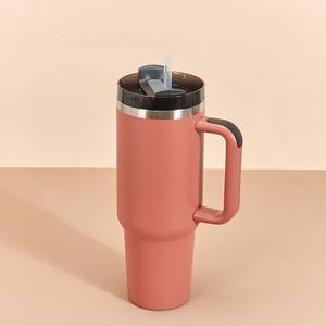 6 Pack 40 Oz Tumbler <b>with</b> Handle and Straw Bulk Stainless Steel Tumbler Suitable for Laser Engraving and DIY Individually <b>Boxed</b> - Product Image 3