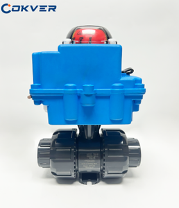 Chất lượng cao điện uPVC bóng van với đôi Công Đoàn chủ đề thiết bị truyền động cho nước OEM - Product Image 5