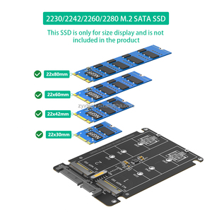 Adaptateur double NGFF M.<span class=keywords><strong>2</strong></span> B Key SSD vers SATA III <span class=keywords><strong>2</strong></span>,5 pouces avec boîtier en plastique noir - Product Image 3