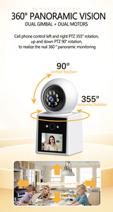 Wistino 6MP Ống Kính Kép Màn Hình Kép Video Cuộc Gọi Máy Ảnh Hai Cách Giọng Nói Đầy Đủ Màu Sắc Tầm Nhìn Ban Đêm Trong Nhà Wifi Thông Minh Máy Ảnh - Product Image 6