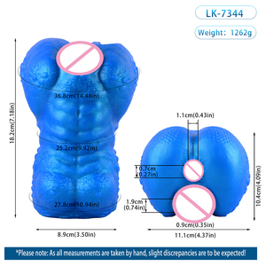 เครื่องช่วยสำเร็จความใคร่ชายแบบพกพา Blue Scale Predator 2in1 รุ่นกระชับ สำหรับผู้ชาย แฟนตาซี ช่องคู่ ทำจากซิลิโคน สำหรับฝึกการใช้งานอวัยวะเพศชาย - Product Image 6