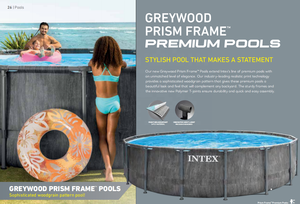 Ensemble de <span class=keywords><strong>piscine</strong></span> ronde en acier <span class=keywords><strong>INTEX</strong></span> 26744 Greywood avec pompe, échelle, couverture et toile de sol 5,49 m X 1,22 m - Product Image 5