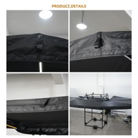 Auvent latéral de voiture Overland 4x4 autoportant 270 degrés XL à double poteau 2m 2.5m avec éclairage LED tricolore