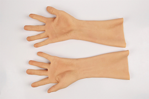 Eta Crossdressing Old Man Gloves Silicone Skin Realistic Hand <b>for</b> Transvestite Cosplay Performance Props Drag Queen - Product Image 6