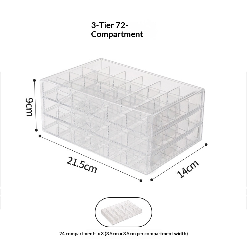 3 couches de 72 grilles