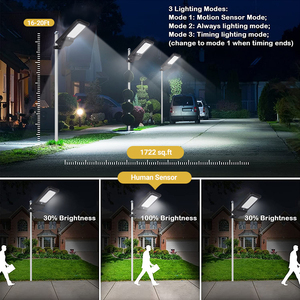 תאורת רחוב סולארית עם חיישן תנועה אבטחה הוביל חיישן תנועה אבטחה הוביל עבור ip65 גן בדירוג - Product Image 6