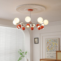 Lampe suspendue minimaliste moderne en verre et fer italien, lampe à boule de verre, lampe suspendue LED, lustres circulaires à boules de verre