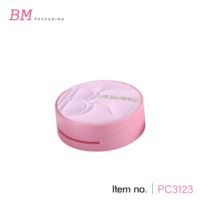 Boîtier compact en cuir personnalisé pour poudre, diamètre intérieur 50 mm, mini-roue unique, étui à blush avec miroir