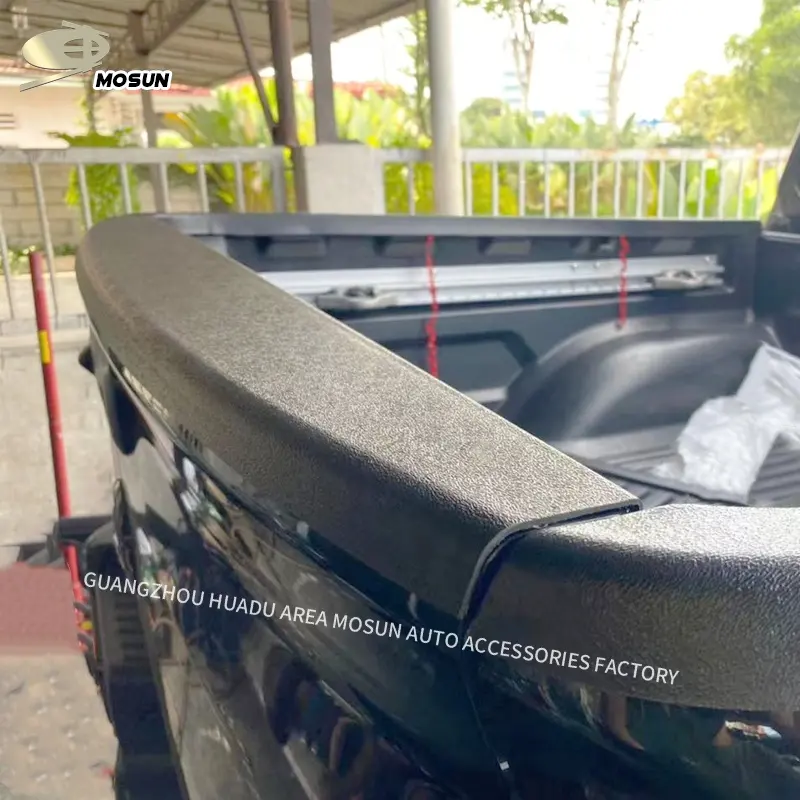 Topi Rel Tempat Tidur, Matte Hitam Tailgate Trim Bed Liner Abs Spoiler Strip Dekorasi untuk Ford Ranger T6 T7 T8 2012-2019