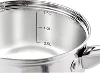 Ensemble de casseroles modernes en acier inoxydable à usage domestique avec thermomètre UCC Life Batterie de cuisine à induction avec poignées en métal