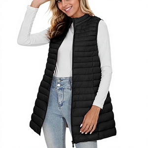 Chaleco Acolchado Ligero y Transpirable para Mujer, Chaqueta sin Mangas, 100% Poliéster, Logotipo Personalizado en la Parte Delantera, Servicio OEM, Venta al Por Mayor - Product Image 1