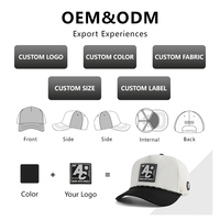 Casquette de baseball unisexe en polyester de haute qualité Aung Crown à 5 panneaux, broderie personnalisée, patch en caoutchouc, profil moyen, casquettes de golf perforées
