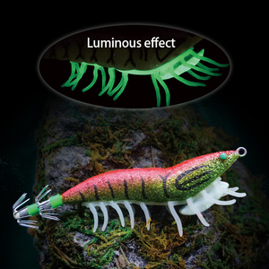 ECOODA Produttore OEM 3.0 #   3.5 #   Esca per Calamari, Gamberetti Artificiali con Amo per Calamari, Esche per Pesca in Mare, Esche per Polpi - Product Image 2