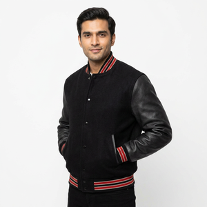 Veste universitaire unisexe d'hiver, couleur et logo personnalisés, style streetwear de haute qualité, soldes 2025 - Product Image 1