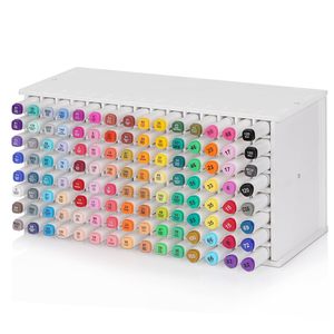 Office Organizer Marker Storage <b>Box</b> Rectangle Open Top Compartments Standing Type Kids Stationery <b>Shelf</b> - Product Image 1
