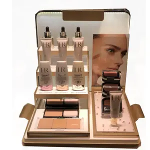 Kustom akrilik OEM ODM kosmetik kualitas tinggi Lip Gloss perawatan kulit Parfum untuk toko ritel iklan kosmetik pajangan berdiri