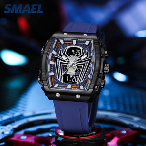 SMAEL 8116 นาฬิกาสายซิลิโคนสำหรับผู้ชายพร้อมนาฬิกาจับเวลา 50M กันน้ำ ระบบควอตซ์ คุณสมบัติไฟกลางคืน - Product Image 4