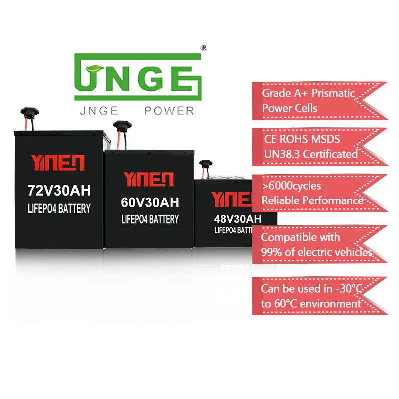 Batería de litio inteligente 48V 60V 72v 30ah 40ah 50ah 100ah 48V para scooter