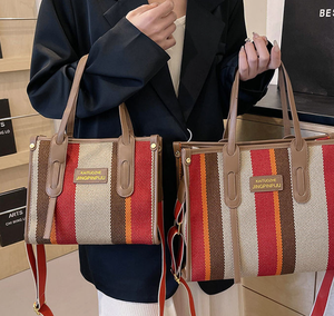 Nouveau sac à main pour femmes tendance, toile, couleur unie, haut de gamme, décontracté, sac à main, grande capacité, sac bandoulière, sac fourre-tout - Product Image 2