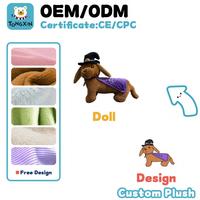 Juguetes de Peluche para Perros Personalizados por el Fabricante, Lindos y Suaves, Alivian el Estrés, Bordados, de Algodón PP, con Certificación CPC y CE, OEM, ODM, Logotipo Personalizado