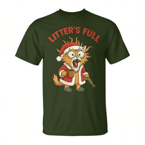 Camiseta navideña Litter'S Full Cat, camiseta de disfraz navideño para hombre - Product Image 2