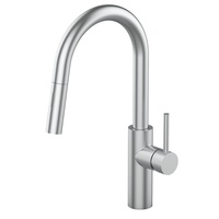 Robinet de cuisine monocommande à montage sur plan, à bec haut extractible et pivotant à 360°, thermostatique, avec cartouche céramique, style classique et moderne, flexible, pour hôtel