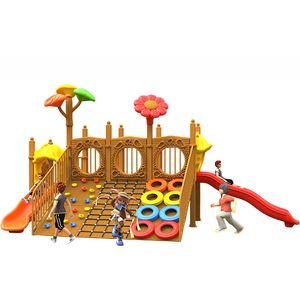 Vergnügung spark fahrten Rutsche Holz farbe Klettergerüst Kinder ausrüstung Klettern etz Outdoor-Spielplatz - Product Image 4