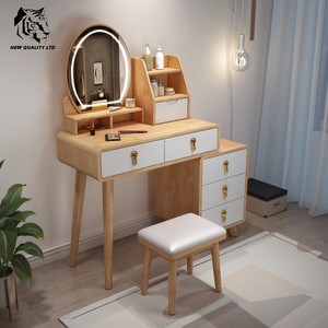 chinese factory cheapest customizable large stock ready to ship mirror dresser new fashion bedroom furniture wood <b>drawer</b> dresser - Product Image 5