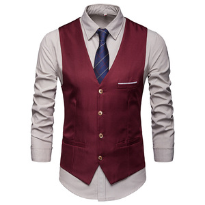 Chaleco <span class=keywords><strong>de</strong></span> Traje para <span class=keywords><strong>Hombre</strong></span>, Chaleco Formal <span class=keywords><strong>de</strong></span> Negocios para Traje o Esmoquin - Product Image 1