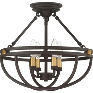 Lámpara de Techo Semi-Pendiente Moderna y Clásica con Marco Geométrico de Metal Negro y Tela Blanca |   Iluminación Atemporal para Habitaciones de Hotel - Product Image 6