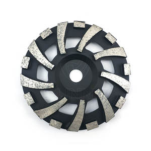 <span class=keywords><strong>Precio</strong></span> al por mayor <span class=keywords><strong>7</strong></span> <span class=keywords><strong>pulgadas</strong></span> 18 segmentos 30 #-150 # Rueda de copa de molienda de Diamante Negro Alas de pulido de diamante para <span class=keywords><strong>amoladora</strong></span> de hormigón - Product Image 2
