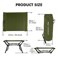 Table de camping pliable multifonctionnelle moderne KingGear, nouvelle arrivée, avec design en aluminium haute et basse, couleur personnalisable