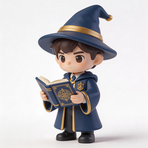 Figurine décorative en résine PVC personnalisée : Apprenti de l'Académie Magique - Product Image 3