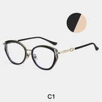 Lunettes de soleil pour femmes, monture fine, motif léopard, œil de chat, diamant de luxe, petite monture, verres anti-lumière bleue, TR90, très vendues et populaires, 86019